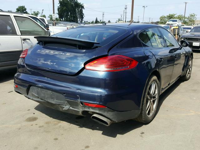 WP0AA2A79EL008841 - 2014 PORSCHE PANAMERA 2 BLUE photo 4