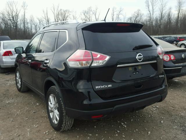 KNMAT2MV8FP566713 - 2015 NISSAN ROGUE S BLACK photo 3