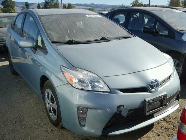 JTDKN3DU9D5550458 - 2013 TOYOTA PRIUS TEAL photo 1