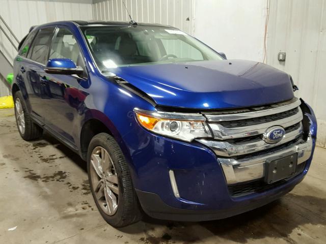 2FMDK3KC1DBA31083 - 2013 FORD EDGE LIMIT BLUE photo 1