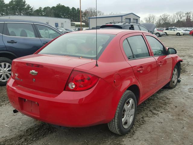 1G1AK55F977392690 - 2007 CHEVROLET COBALT LS RED photo 4