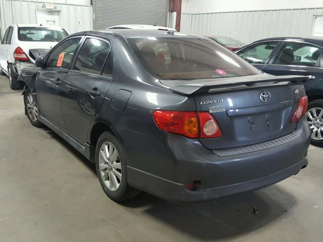 1NXBU4EEXAZ367034 - 2010 TOYOTA COROLLA BA BLACK photo 3