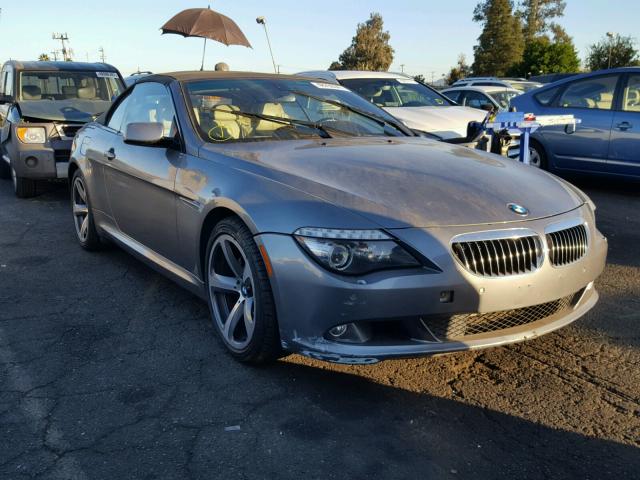 WBAEB53548CX60900 - 2008 BMW 650 I GRAY photo 1