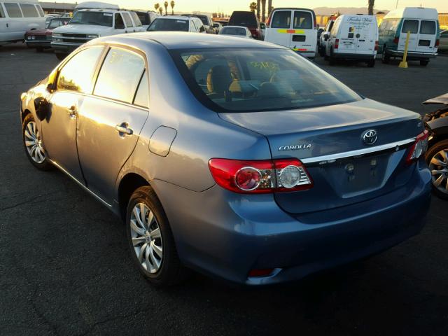 5YFBU4EE9DP097641 - 2013 TOYOTA COROLLA BA BLUE photo 3