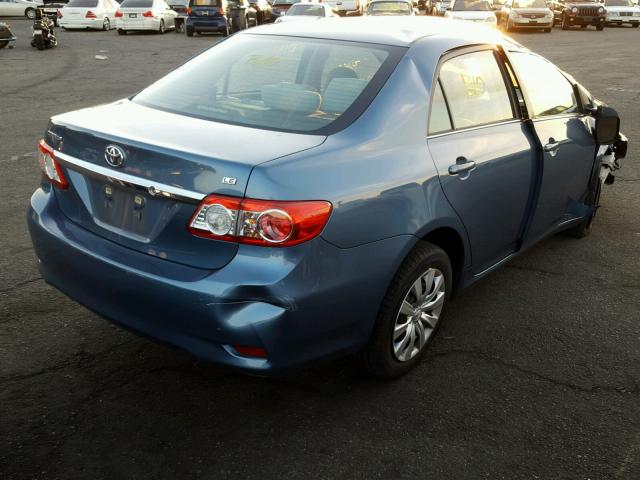 5YFBU4EE9DP097641 - 2013 TOYOTA COROLLA BA BLUE photo 4