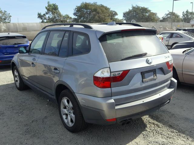 WBXPC93427WF02904 - 2007 BMW X3 3.0SI GRAY photo 3