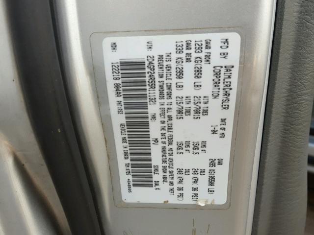 2D4GP24R55R111321 - 2005 DODGE GRAND CARA GRAY photo 10