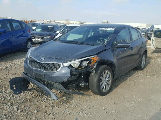 KNAFX4A64E5232494 - 2014 KIA FORTE LX GRAY photo 2