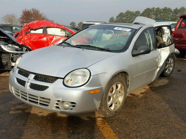 1B3ES56C24D537208 - 2004 DODGE NEON SXT SILVER photo 2