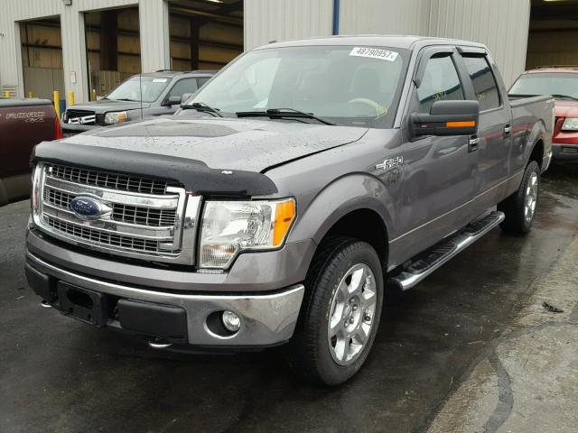 1FTFW1EF0EKG13985 - 2014 FORD F150 SUPER GRAY photo 2