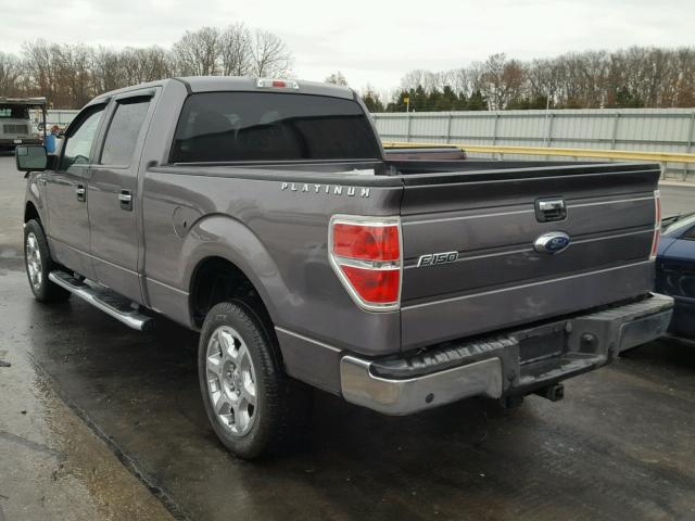 1FTFW1EF0EKG13985 - 2014 FORD F150 SUPER GRAY photo 3