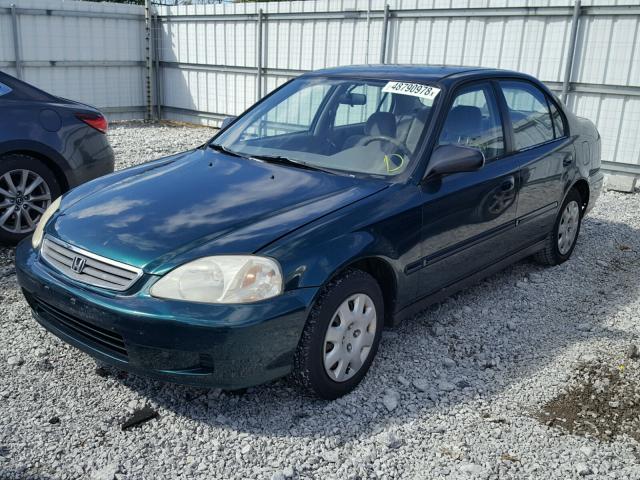 2HGEJ6617YH592155 - 2000 HONDA CIVIC BASE მწვანე ფოტო 2