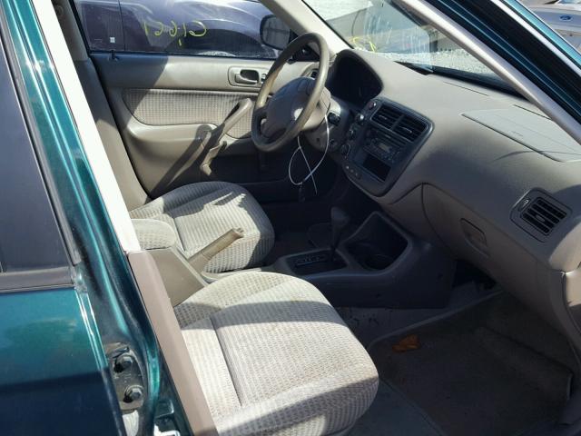 2HGEJ6617YH592155 - 2000 HONDA CIVIC BASE მწვანე ფოტო 5