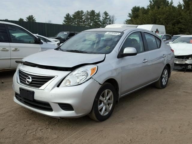 3N1CN7AP9EL815782 - 2014 NISSAN VERSA S SILVER photo 2