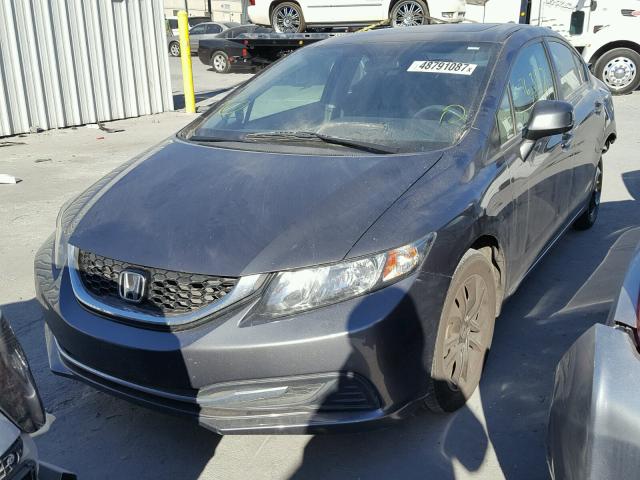 2HGFB2F86DH533759 - 2013 HONDA CIVIC EX GRAY photo 2