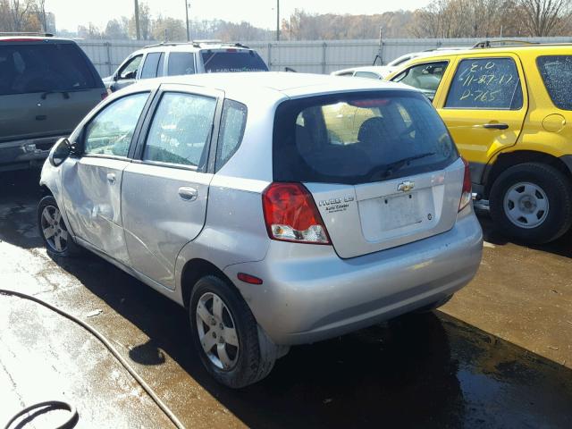 KL1TD66646B512526 - 2006 CHEVROLET AVEO SILVER photo 3