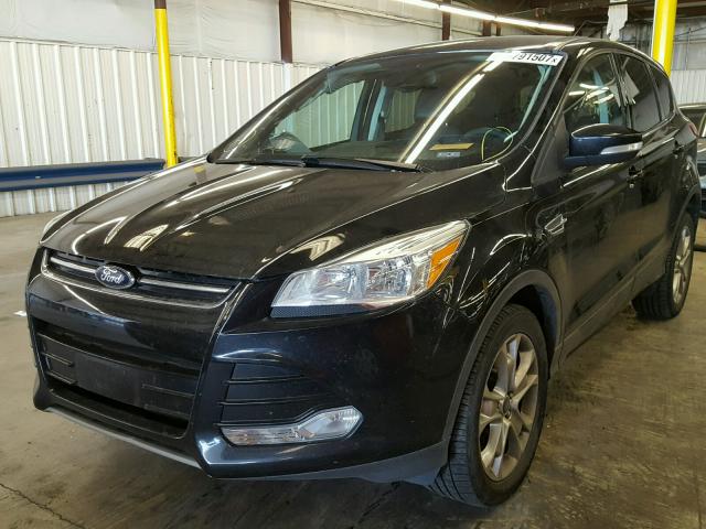 1FMCU9H95DUB31282 - 2013 FORD ESCAPE SEL BLACK photo 2