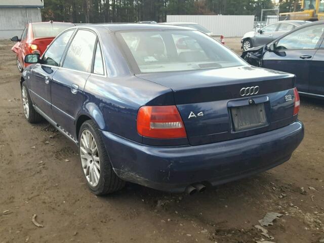 WAUDH28D9YA127278 - 2000 AUDI A4 2.8 QUA BLUE photo 3