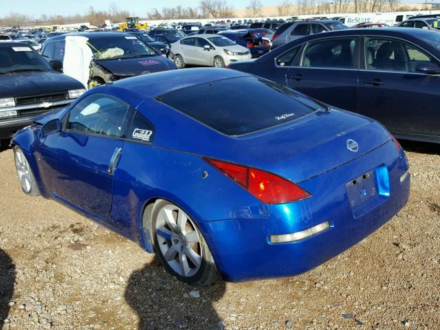 JN1AZ34D23T120302 - 2003 NISSAN 350Z COUPE BLUE photo 3