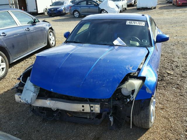 JN1AZ34D23T120302 - 2003 NISSAN 350Z COUPE BLUE photo 9