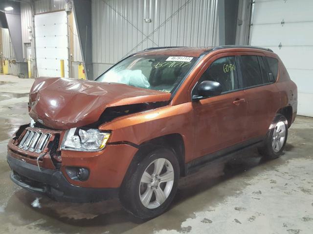 1C4NJDBB4CD616242 - 2012 JEEP COMPASS SP ORANGE photo 2