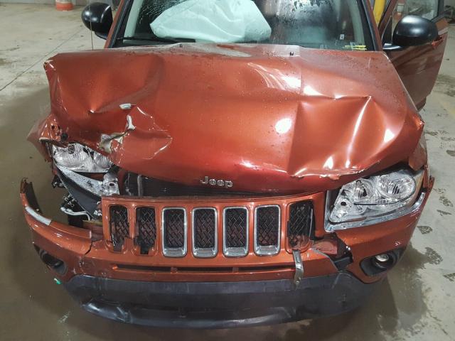 1C4NJDBB4CD616242 - 2012 JEEP COMPASS SP ORANGE photo 7