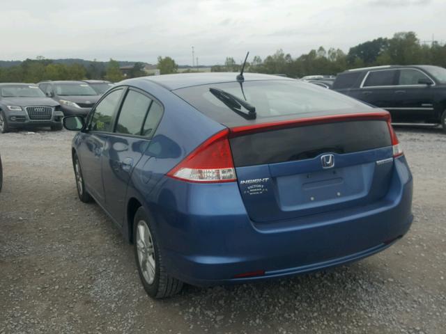 JHMZE2H71AS017948 - 2010 HONDA INSIGHT EX BLUE photo 3