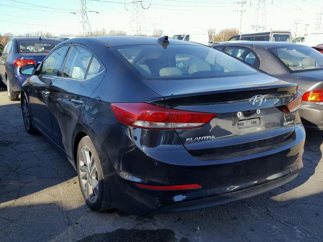 5NPD84LF8HH101416 - 2017 HYUNDAI ELANTRA SE BLACK photo 3