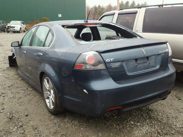 6G2EC57Y39L167865 - 2009 PONTIAC G8 GT BLUE photo 3