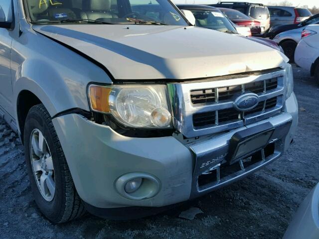 1FMCU94G29KA00835 - 2009 FORD ESCAPE LIM BEIGE photo 9