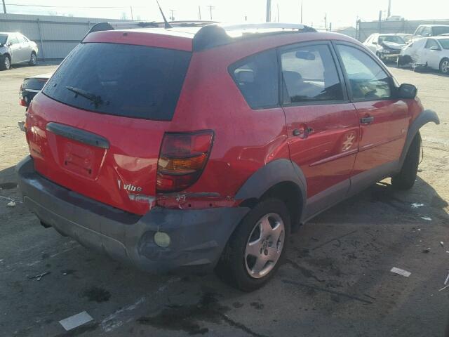 5Y2SM62843Z434411 - 2003 PONTIAC VIBE RED photo 4