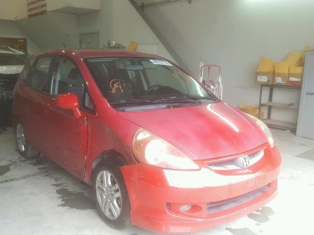 JHMGD37668S007502 - 2008 HONDA FIT SPORT RED photo 1