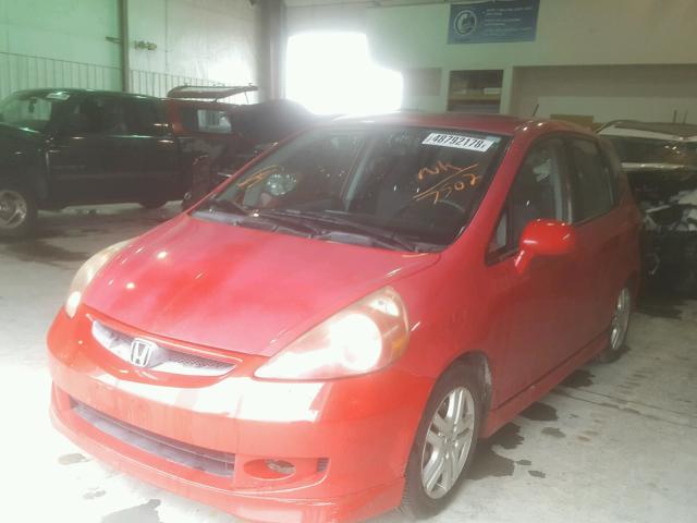 JHMGD37668S007502 - 2008 HONDA FIT SPORT RED photo 2