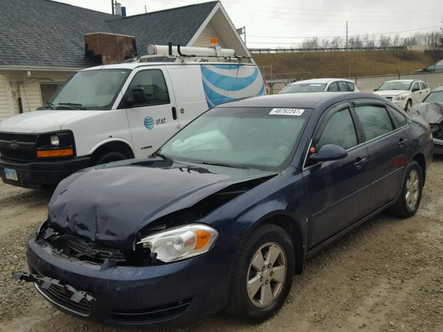 2G1WT58K479171363 - 2007 CHEVROLET IMPALA LT BLUE photo 2