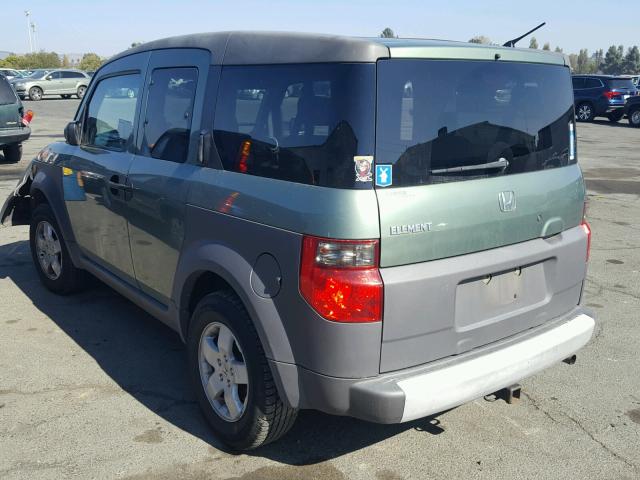 5J6YH27514L007286 - 2004 HONDA ELEMENT EX GREEN photo 3