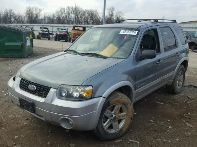 1FMCU95H96KA20597 - 2006 FORD ESCAPE HEV GREEN photo 2