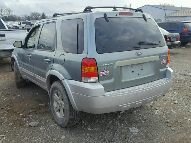 1FMCU95H96KA20597 - 2006 FORD ESCAPE HEV GREEN photo 3