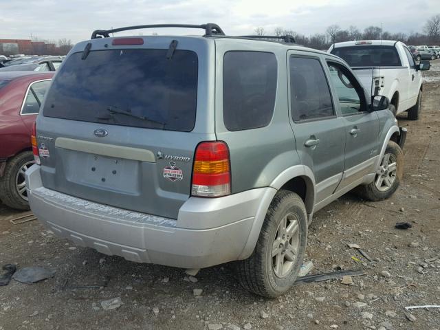 1FMCU95H96KA20597 - 2006 FORD ESCAPE HEV GREEN photo 4