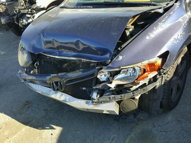 2HGFG12857H505800 - 2007 HONDA CIVIC EX 蓝色 照片 9