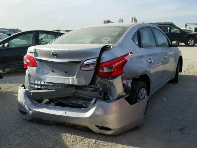 3N1AB7AP9HY204495 - 2017 NISSAN SENTRA S SILVER photo 4