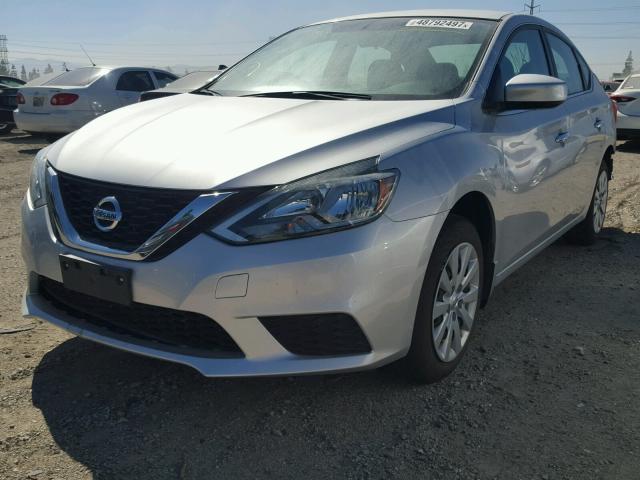 3N1AB7AP1GY223640 - 2016 NISSAN SENTRA S SILVER photo 2