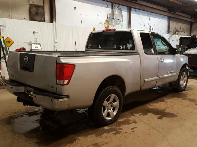 1N6BA06B76N575235 - 2006 NISSAN TITAN XE SILVER photo 4