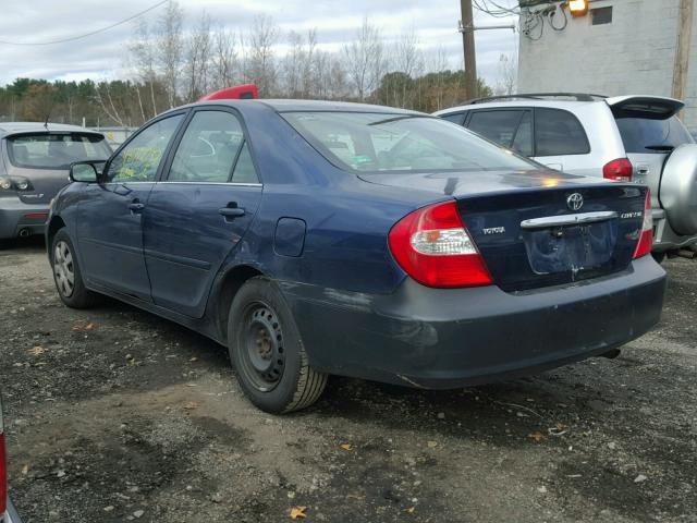 4T1BE32K53U672297 - 2003 TOYOTA CAMRY LE BLUE photo 3