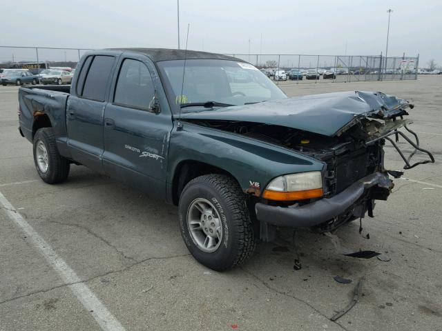 1B7GL2AX9YS671759 - 2000 DODGE DAKOTA QUA GREEN photo 1