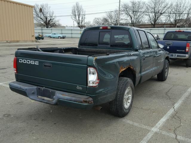 1B7GL2AX9YS671759 - 2000 DODGE DAKOTA QUA GREEN photo 4