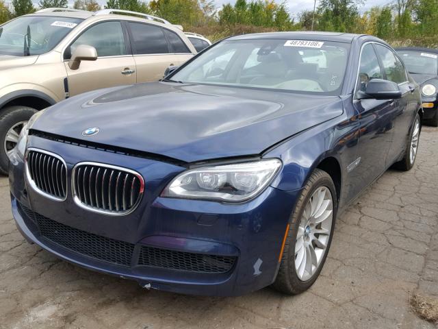 WBAYF8C51ED652887 - 2014 BMW 750 LXI BLUE photo 2