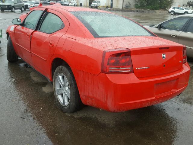 2B3KA43G77H890509 - 2007 DODGE CHARGER SE RED photo 3