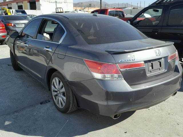 1HGCP3F86BA027046 - 2011 HONDA ACCORD EXL GRAY photo 3