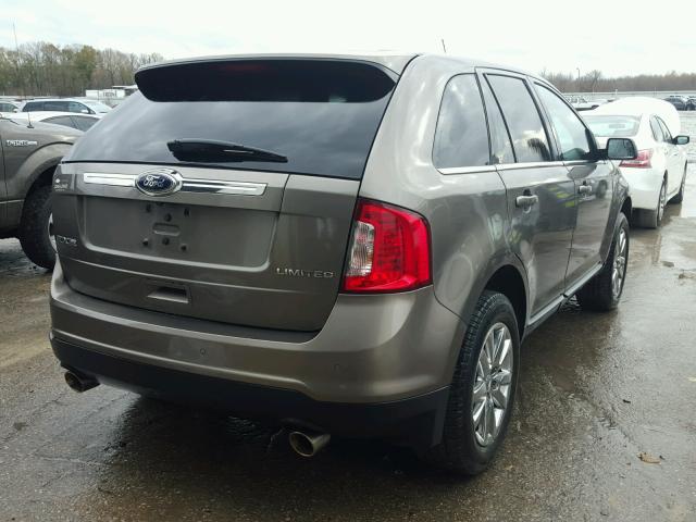 2FMDK3KC4DBC44352 - 2013 FORD EDGE LIMIT GRAY photo 4