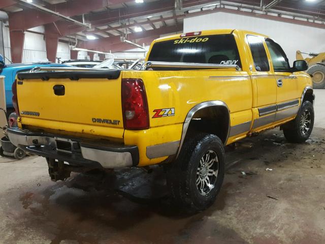 1GCEK19T33Z193652 - 2003 CHEVROLET SILVERADO YELLOW photo 4